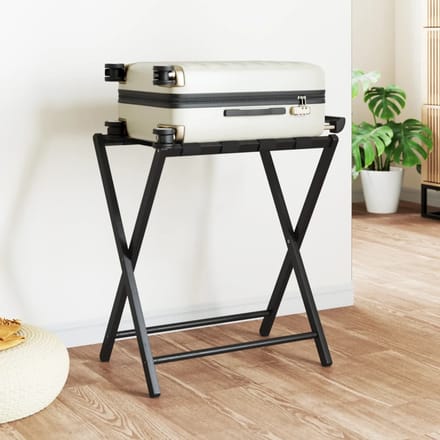 vidaXL - Bagagerek - 68,5x38x58 - cm - bamboe - zwart