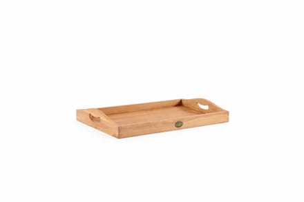 TeakOne - Dienblad - Teak - 54x39x6 - Opstaande Rand - 2 Handvaten