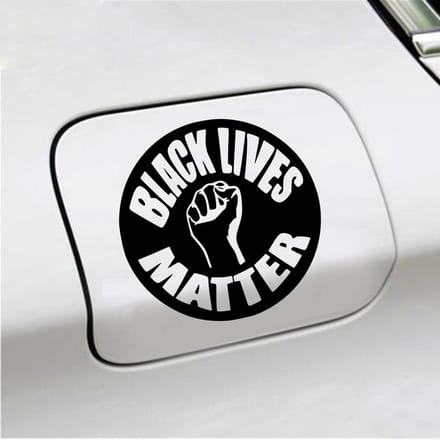 Bumpersticker - Black Lives Matter - 15 X 15 - Zwart