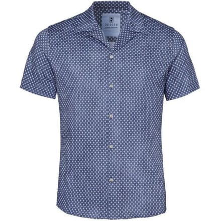 Desoto Overhemd Allover Minimal Pattern Denim Look Authentic Blue / male