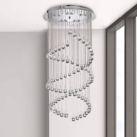 Searchlight Hanglamp Hallway met glaskristalbezetting, 80 cm