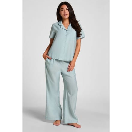 Hunkemöller Pyjama Pant Crinkled Blauw
