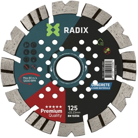 Radix - Diamantschijf voor beton - 125 x 22,23 mm - Premium