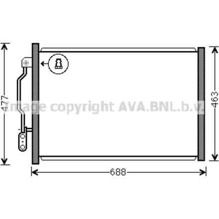 Condensator, airconditioning AVA COOLING MSA5605 AVA