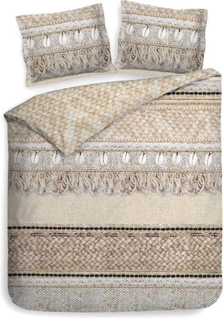 Heckett & Lane Linna Dekbedovertrek - Eenpersoons - 140x200/220 cm - Brick Red