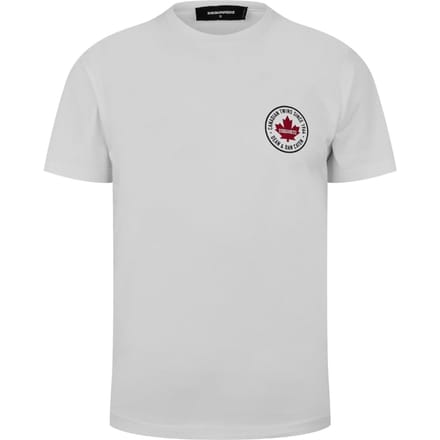 Dsquared2 T-shirt Met Klein Esdoornlogo In Wit