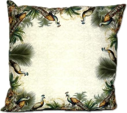 Madison sierkussen 45x45 cm Peacock flower green