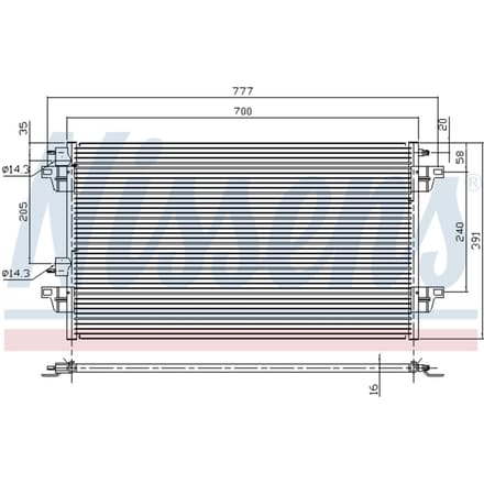 Condensator, airconditioning NISSENS 94551