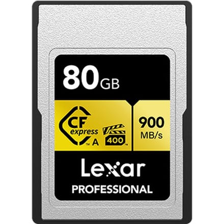 Lexar CFexpress PRO Type A Gold Series 80GB - Lezen 900MB/s, Schrijven 800MB/s - VPG400