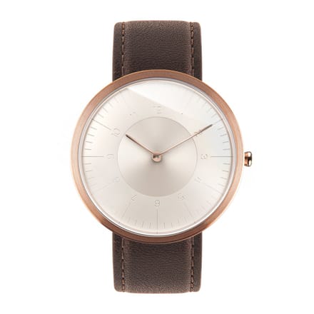 Auteur Watches Moonlight Dusk - Extra Plat Designhorloge Bruin Leer 39mm