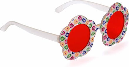 Vegaoo - Bloemen hippie bril