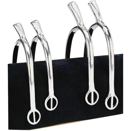 Éperon d'équitation compensés à passants arrondis inox Feeling Prince de Galles