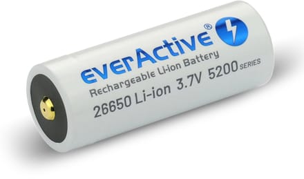 26650 oplaadbare lithium-ion batterij 5200mAh 3.7V met beschermingscircuit en micro-USB oplaadpoort