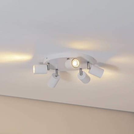 Luminex Plafondspot Fun, wit, Ø 30 cm, verstelbaar, GU10