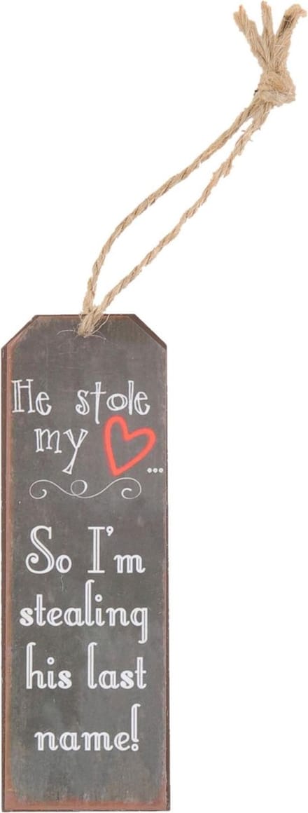 Decoratie hanger | 15*5 cm | Zwart | Ijzer | Clayre & Eef | MMY00020