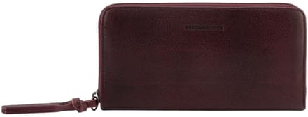 FREDsBRUDER Leren portemonnee My Old Friend Ziparound Wallet Dark Red donkerrood