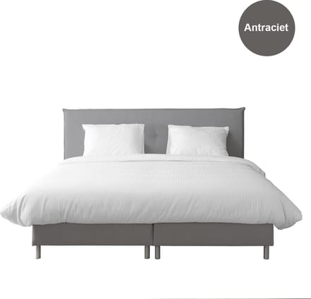 Anno 1588 Boxspring Pollux - Complete boxspringset - Pocketvering - Licht Zwart - 140x200