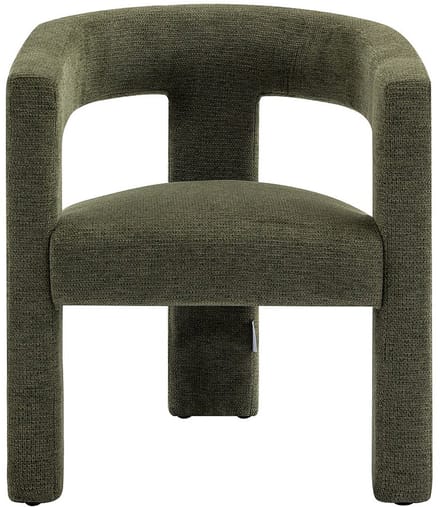 Vente-unique Fauteuil in groene textuurstof FAVINA