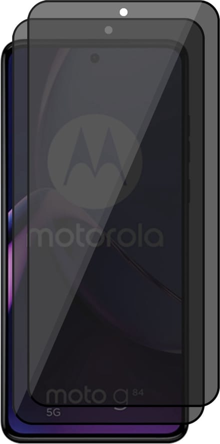 Privacy Screenprotector geschikt voor Motorola Moto G84 - 2x Volledig Dekkend Glas Screen Protector