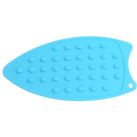 Tapis de protection créatif en silicone pour fer à repasser, protection contre la chaleur, plaque isolante, surface sûre bleu