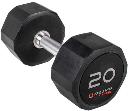 Olive Rubber Pro-style 20kg Dumbbell Zilver 20 kg