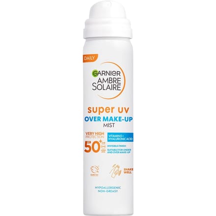 Garnier Ambre Solaire Over Makeup Super UV Protection Mist SPF50+ 75ml Duo