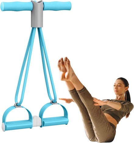 Pedaal Enkeltrekker - Trainingshulp - Full Body Workout - 4 Hoge Elastische Koorden - 26 x 24 x 7 cm