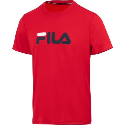 Fila Logo T-shirt Heren-Rood,Donkerblauw