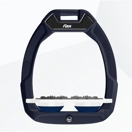Veiligheidseinden Paardrijden Plat Ultra Grip Marine/Wit/Marine Flex-On Safe-On
