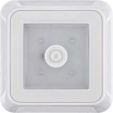 Vierkante LED Batterij Lamp met Bewegingsmelder Wit - Inclusief Batterijen