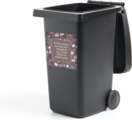 Container sticker Bloemen - Spreuken - Roos - 40x40 cm - Kliko sticker