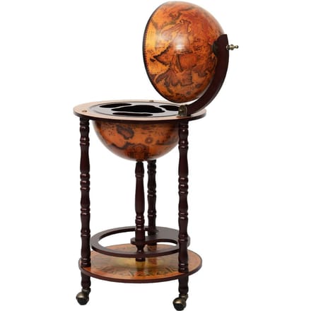 Costway - Wijnrek - Globebar - Wijnbar - Wereldbol bar - ⌀ 45 cm - Bruin