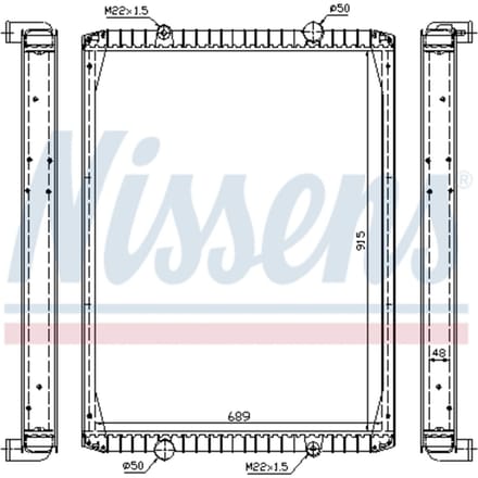 Radiator, motorkoeling NISSENS 63848A