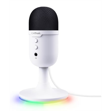 Trust GXT 234W Yunix - USB Microfoon - Gaming en Streaming - Cardioïde - RGB Verlichting - Wit