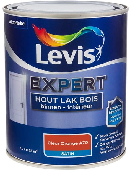 Levis - Expert Hout Lak Binnen Satin Mix - Clear Orange A70 - Mengverf - 1 L