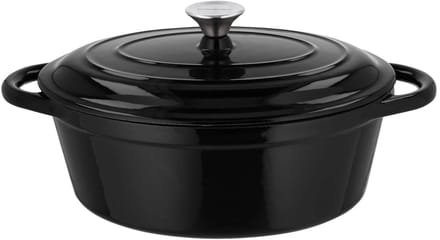 Livarno Home Gietijzeren pan 29 cm 4,8 L Zwart