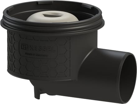 KESSEL-basislichaam Ecoguss - DN 70, uitloop zijdelings, 48378