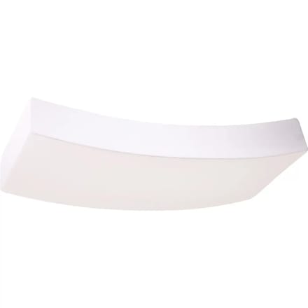 Wandlamp HATTOR plat keramisch model met licht naar boven - Sollux Lighting - IP20 - Wit keramiek behuizing - 36 x 15 x 4.5 cm - 2 x G9 LED, exclusief lichtbron - 2 x 8 W - Moderne wandlamp voor gang, hal en woonkamer