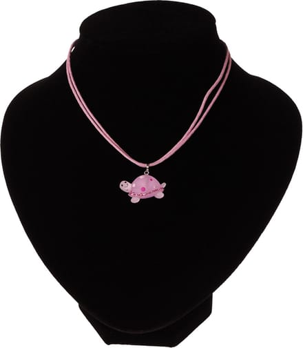 Kinderketting roze met schildpad
