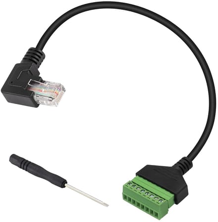 Dailygoody - RJ45 Schroefaansluiting 30cm Linksgebogen Ethernet Adapter