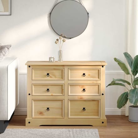 vidaXL - Ladekast - Corona - 112x48x91 - cm - massief - grenenhout