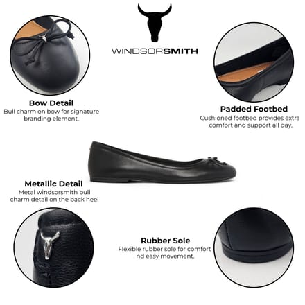 Windsor Smith Zwarte Leren Mocassin Platte Schoenen - Babydoll