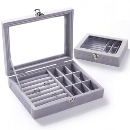 Without Lemon - Sieradendoos - Opbergdoos - Juwelendoos - Sieradenbox Opberger - Modern en elegant - Grijs