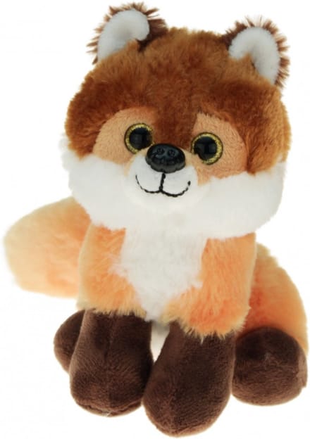 Krüger & Gregoriades Pluche Vos 25 cm - Zacht knuffeldier - Glitter ogen - Hoogwaardige afwerking