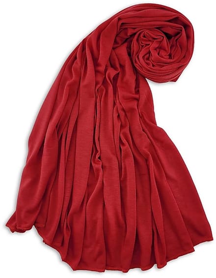 JB Collection - Hoofddoeken - hoofddoek polyester jersey uni rood - rood