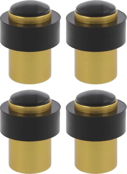 AMIG Deurstopper/deurbuffer - 4x - D30mm - inclusief schroeven - goud