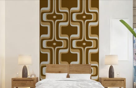 Behang - Fotobehang Retro - Design - Bruin - Breedte 150 cm x hoogte 240 cm