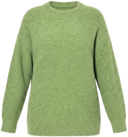 Studio Untold - Dames - Trui oversized model knuffelbreisel - Appelgroen - Maat 42+