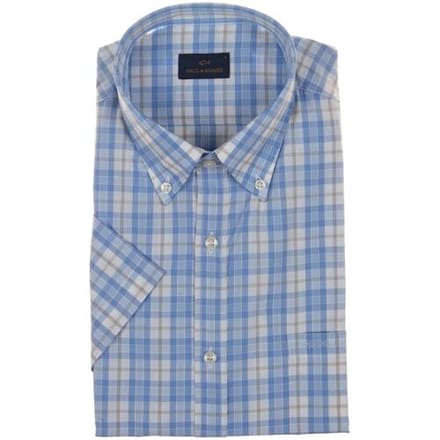Paul & Shark Overhemd Cotton poplin Check Blauw-Zand / male