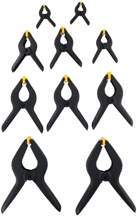 Kinzo lijmklemmen - set 10 stuks - 5 maten